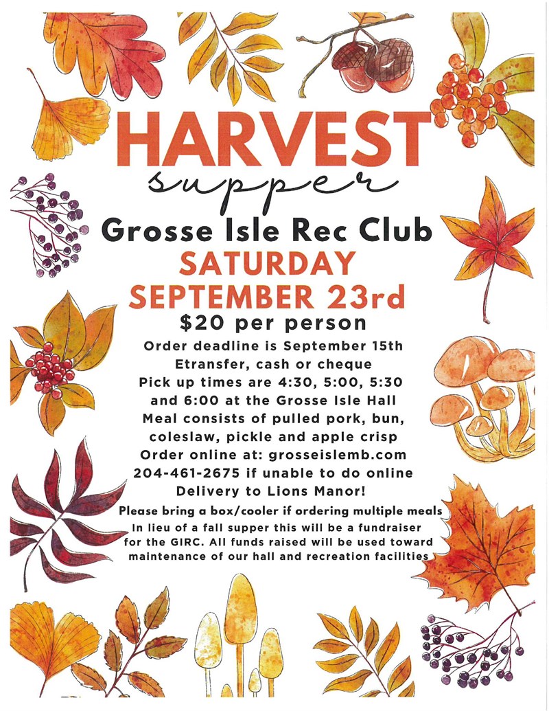 Harvest Supper-Grosse Isle Rec Club